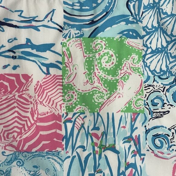 LILLY PULITZER‎ Sea Life Skort Size 4 Multicolor Mini Pockets Venice Lace #80502 - Picture 6 of 15